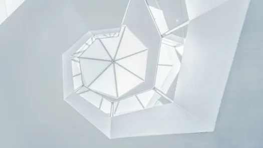 white spiral artwork