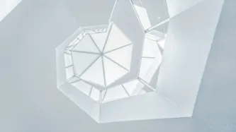 white spiral artwork