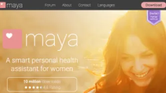 Maya's website - claims 100 million downloads and a 4.8 rating