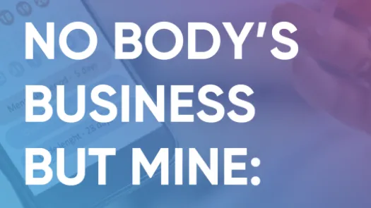 Screenshot of the cover page of the No Body's Business but Mine