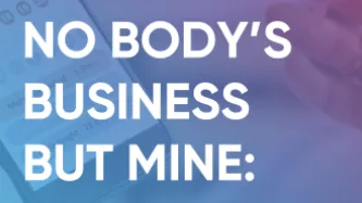 Screenshot of the cover page of the No Body's Business but Mine