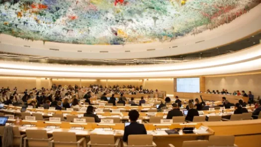 UN committee room full of people